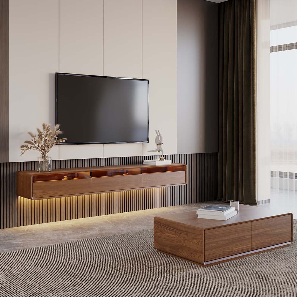 Veylan Floating LED Media Console