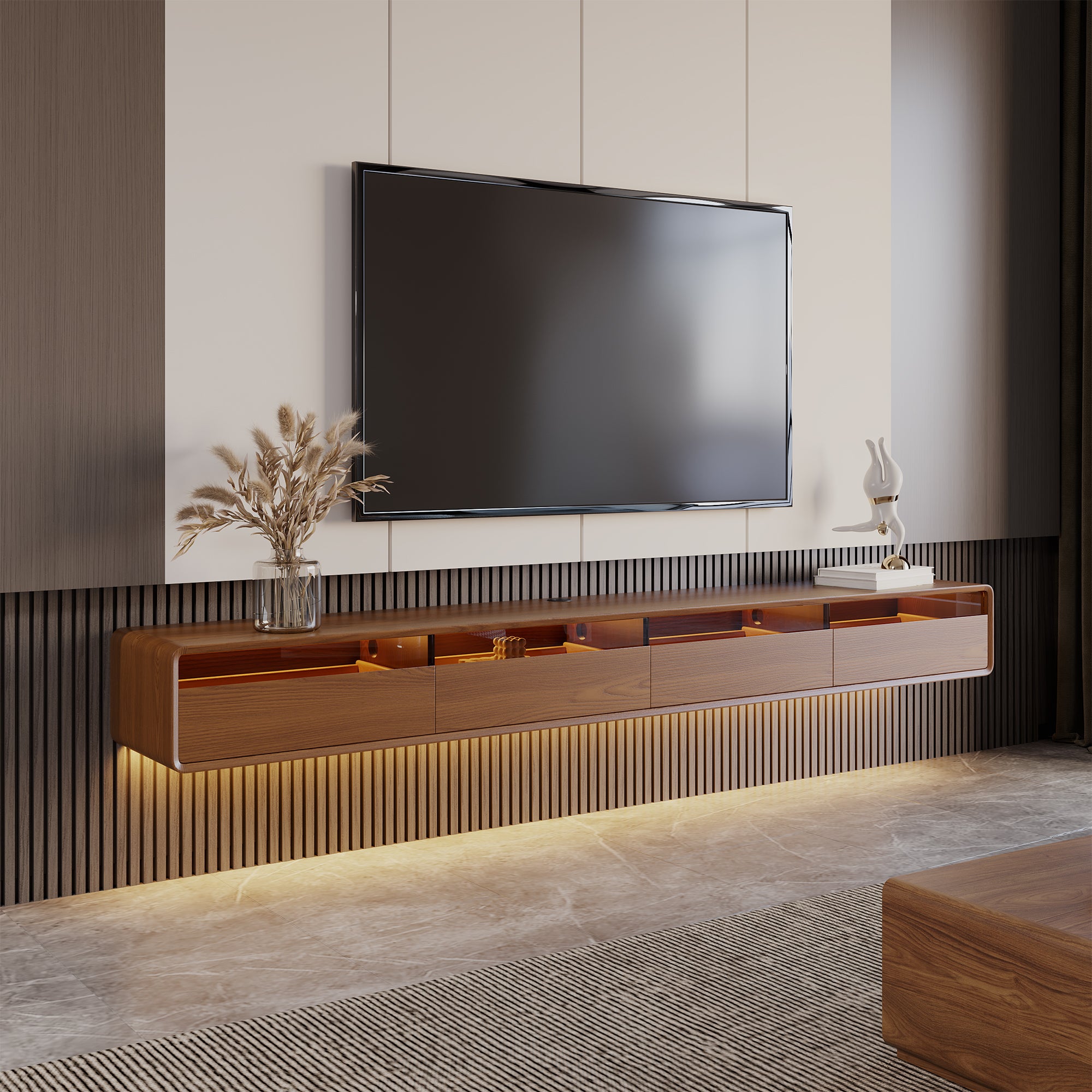 Veylan Floating LED Media Console