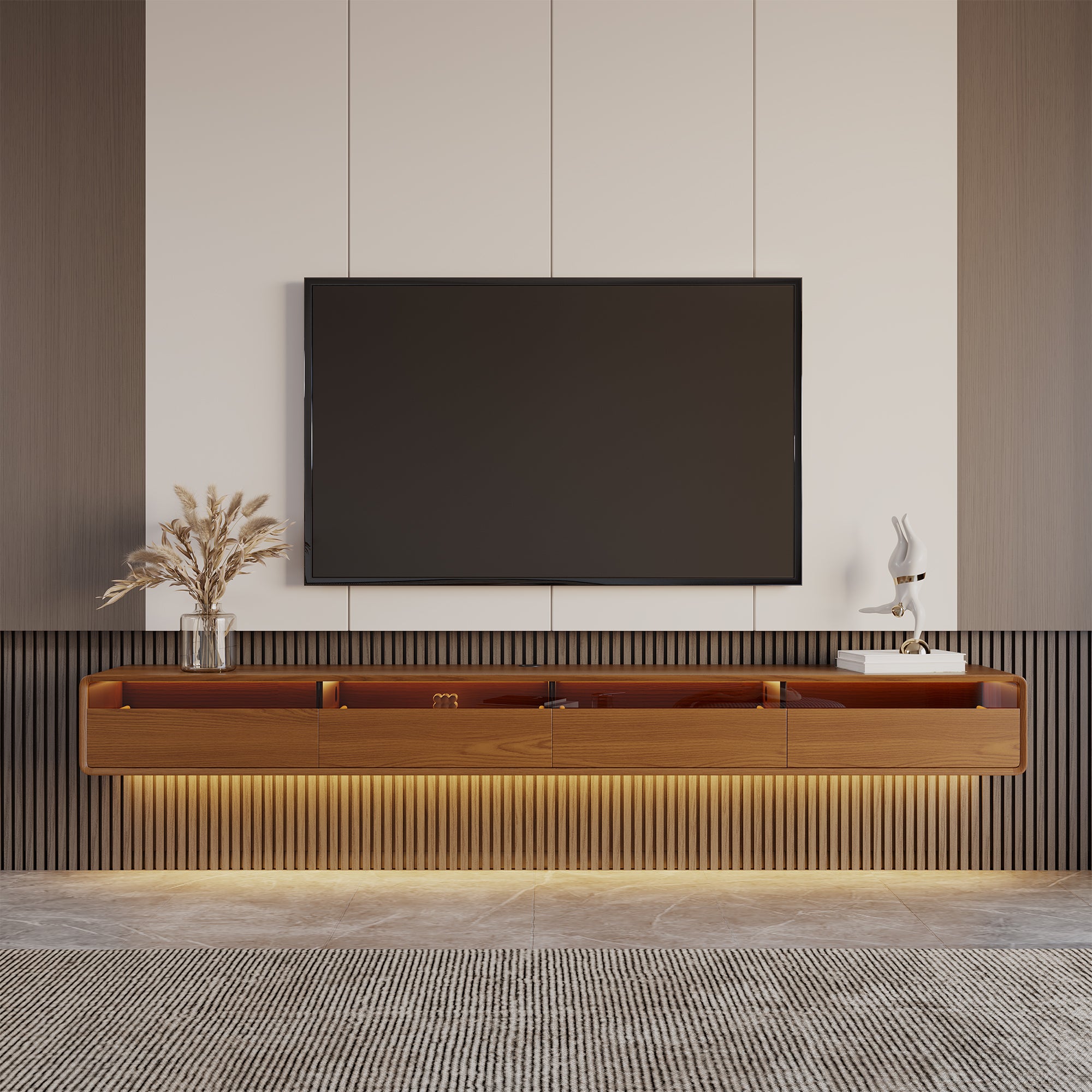Veylan Floating LED Media Console