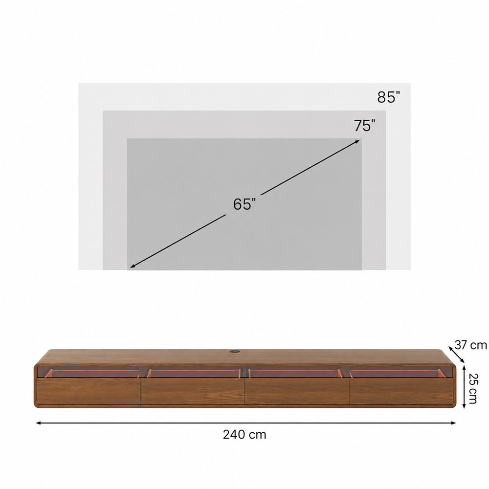 Veylan Floating LED Media Console