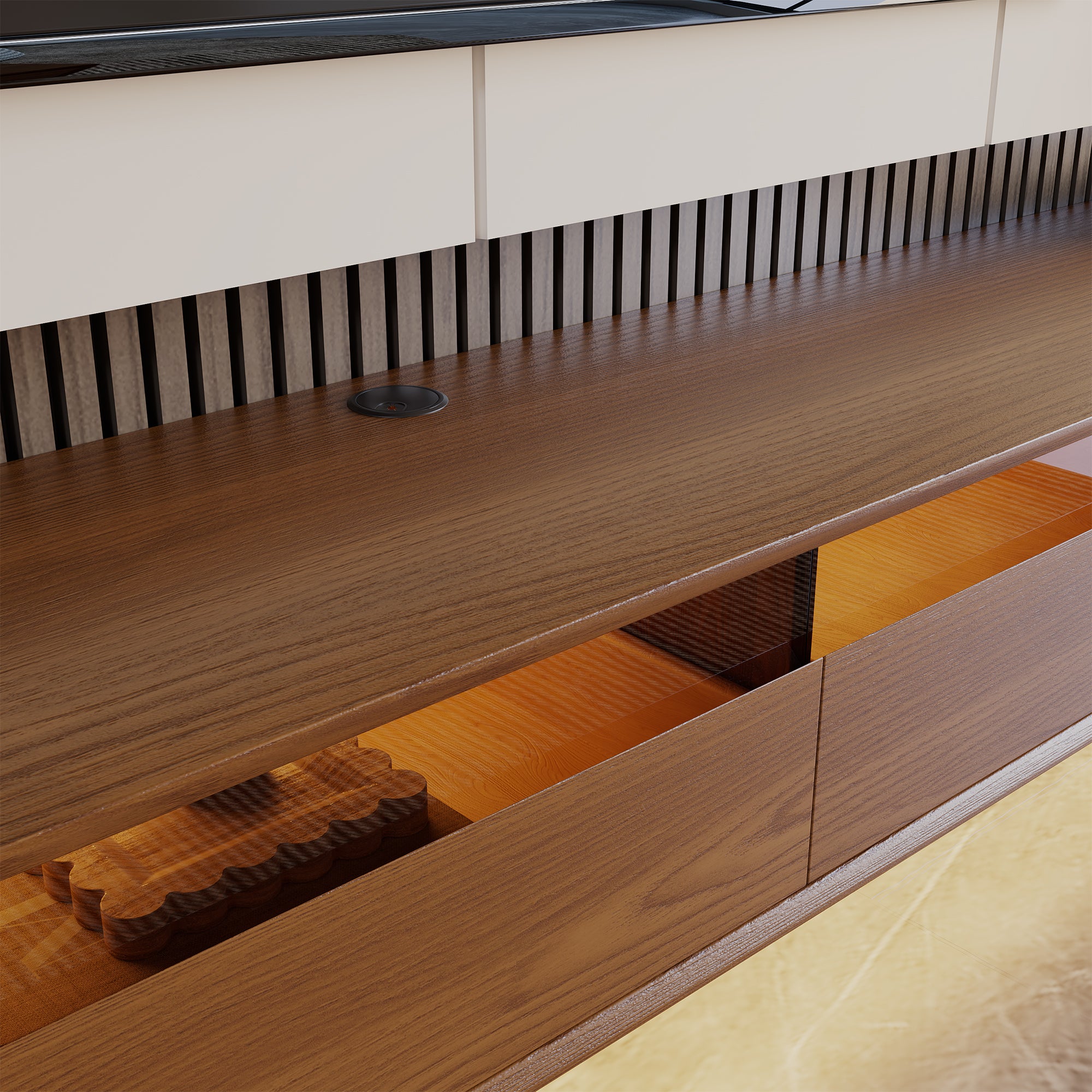 Veylan Floating LED Media Console