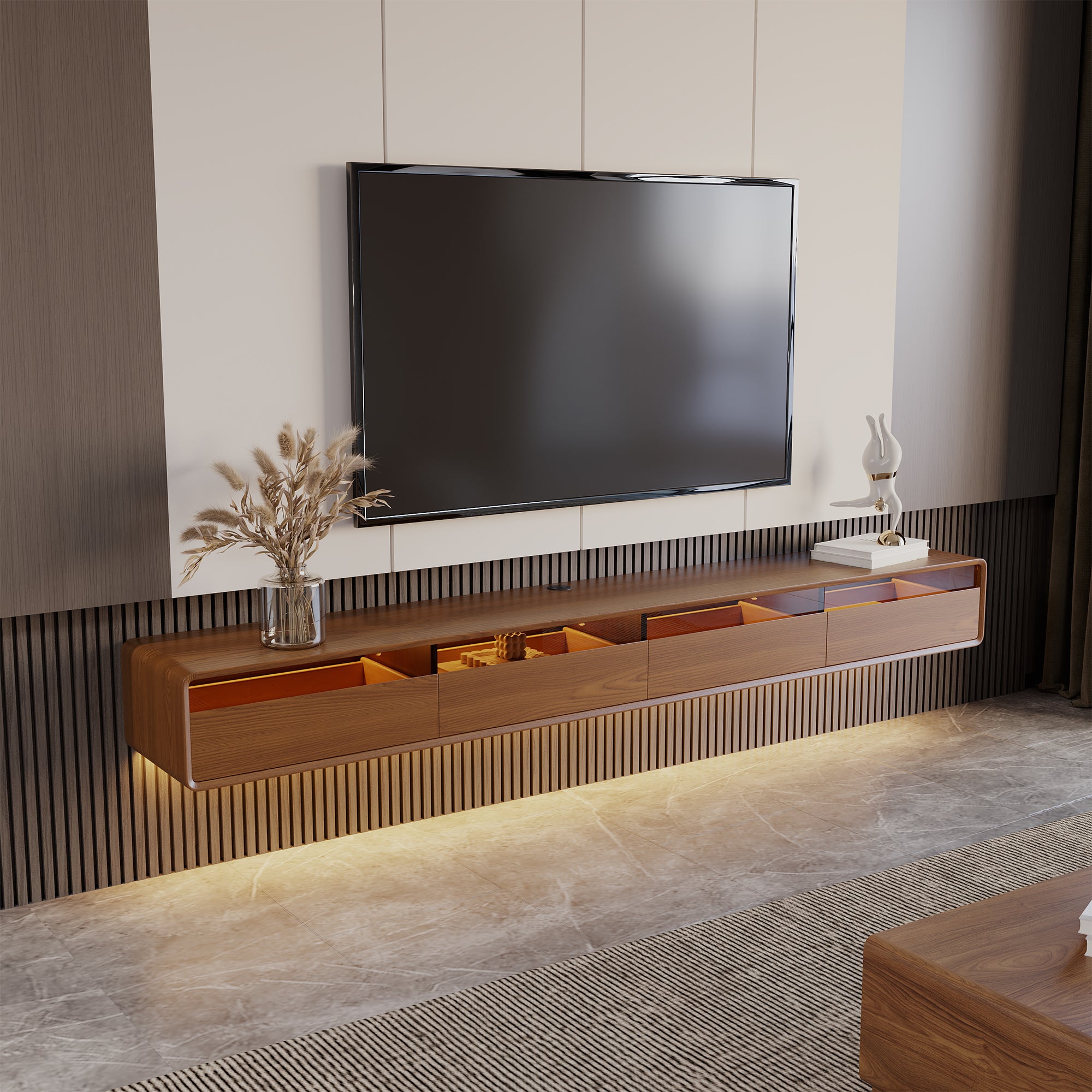 Veylan Floating LED Media Console