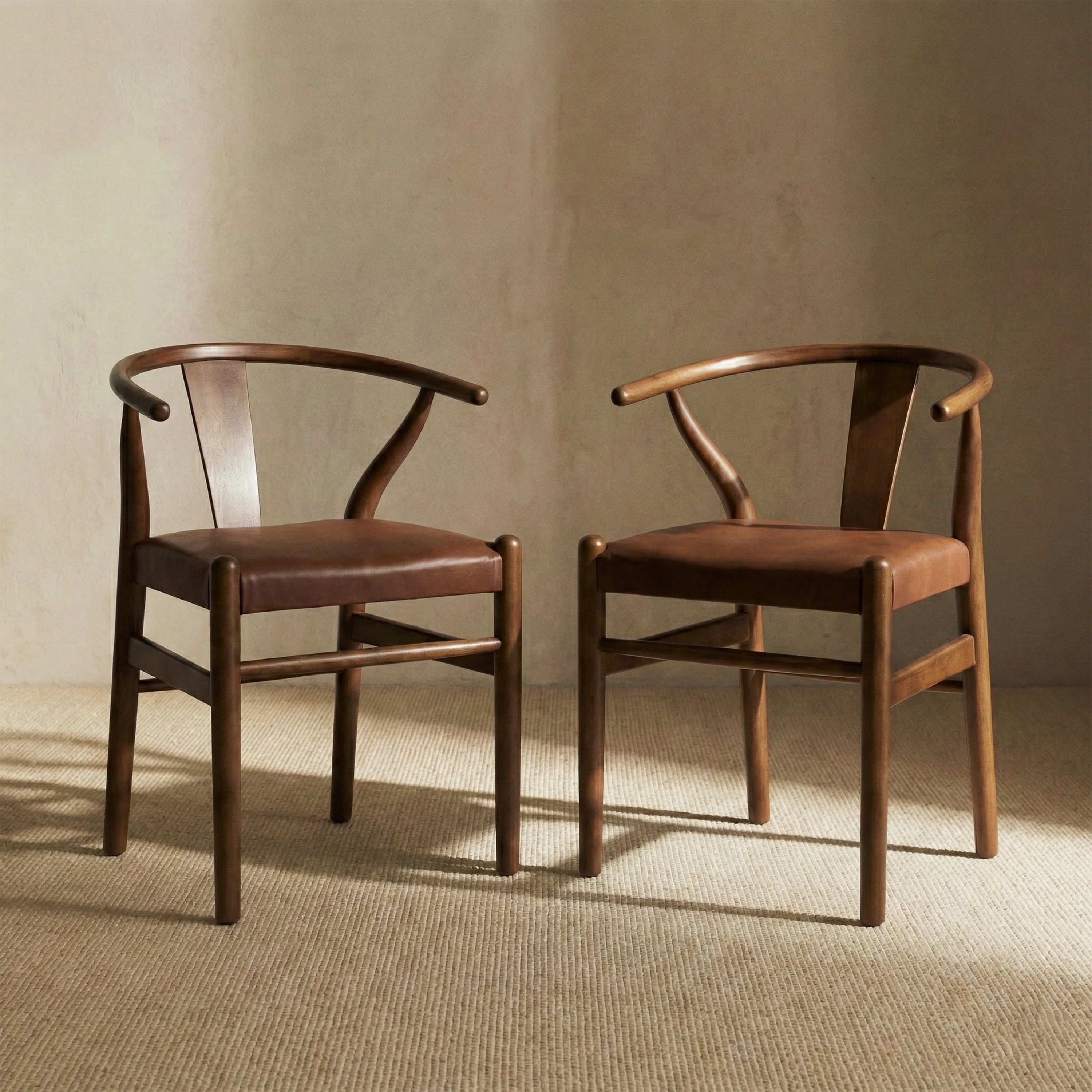 LAVAN Vegan Leather Dining Chair Set of 2