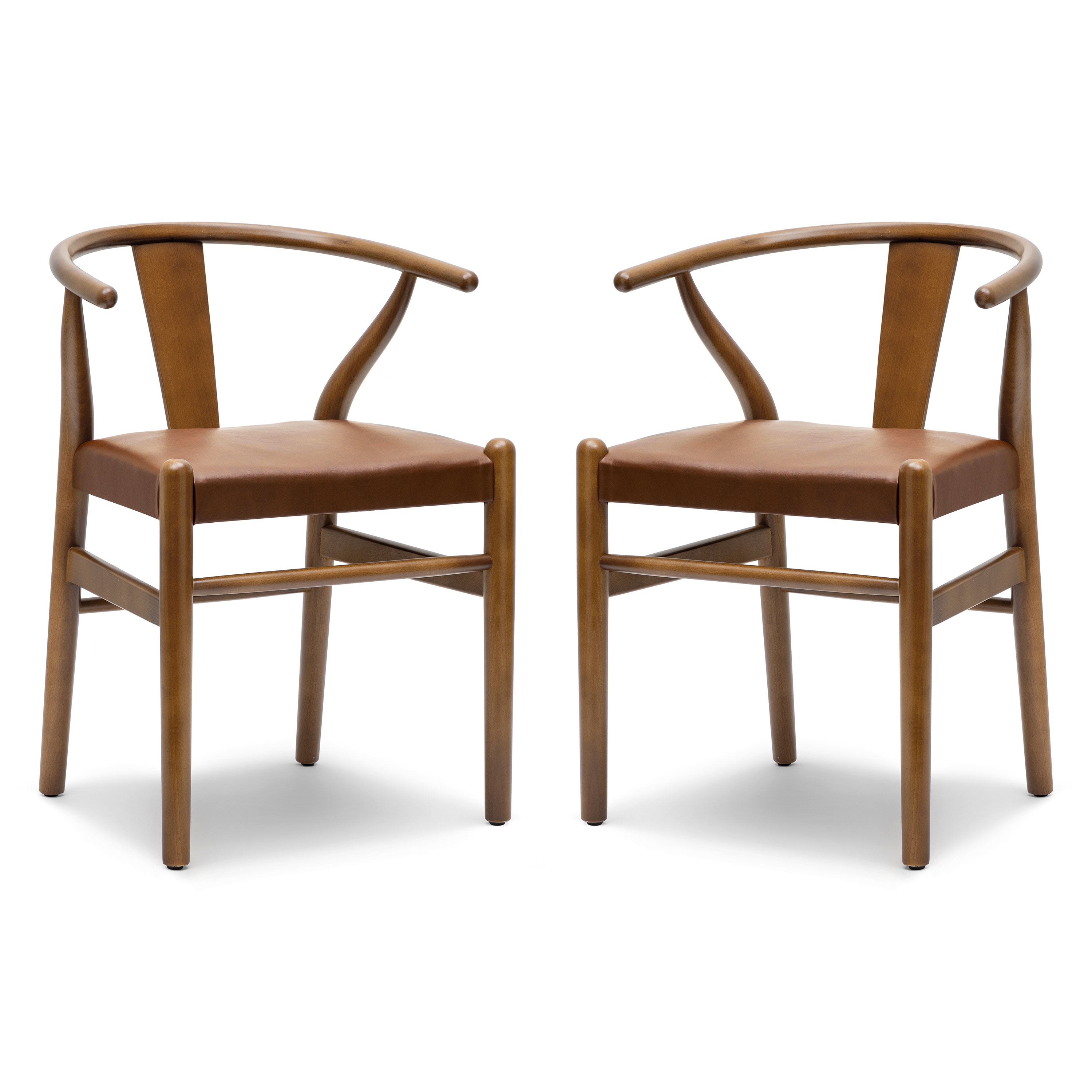 LAVAN Vegan Leather Dining Chair Set of 2