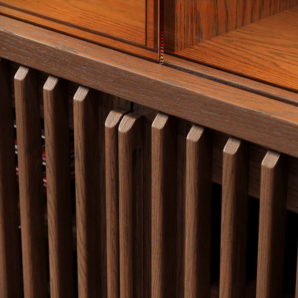 Ravelle Fluted LED Media Console