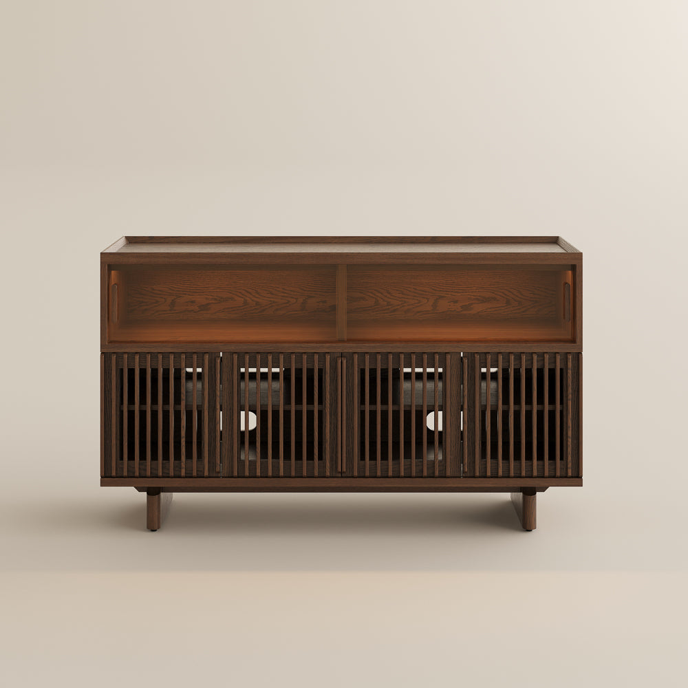 Ravelle Fluted LED Media Console