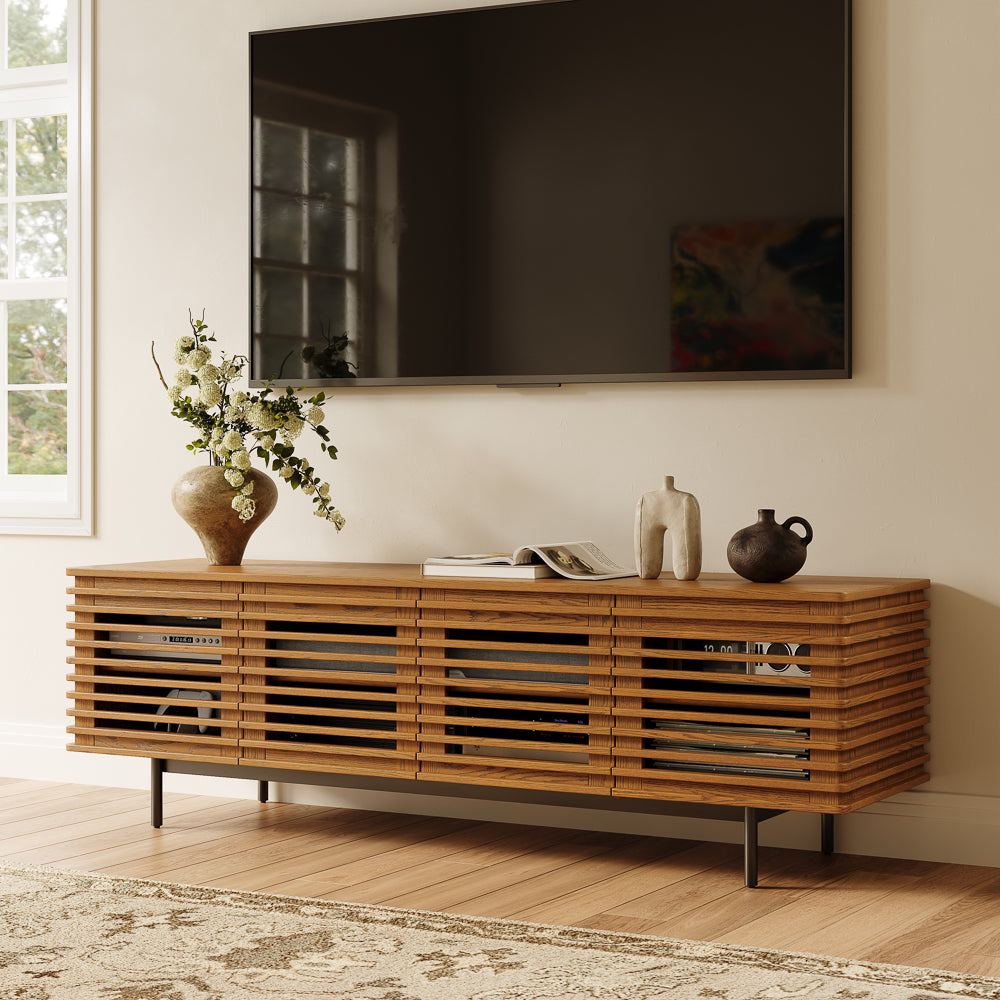 Ravelle Slatted TV Console