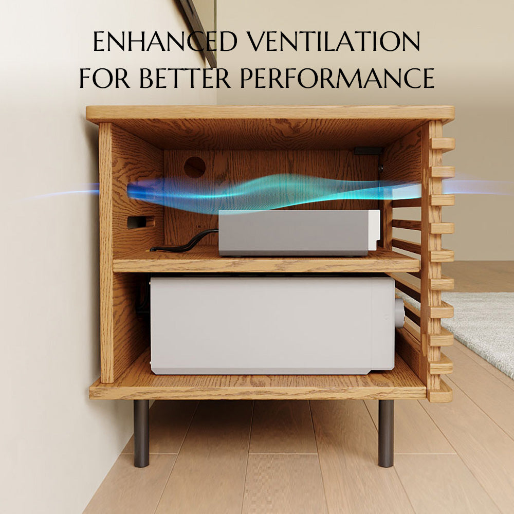Ravelle Slatted Media Console