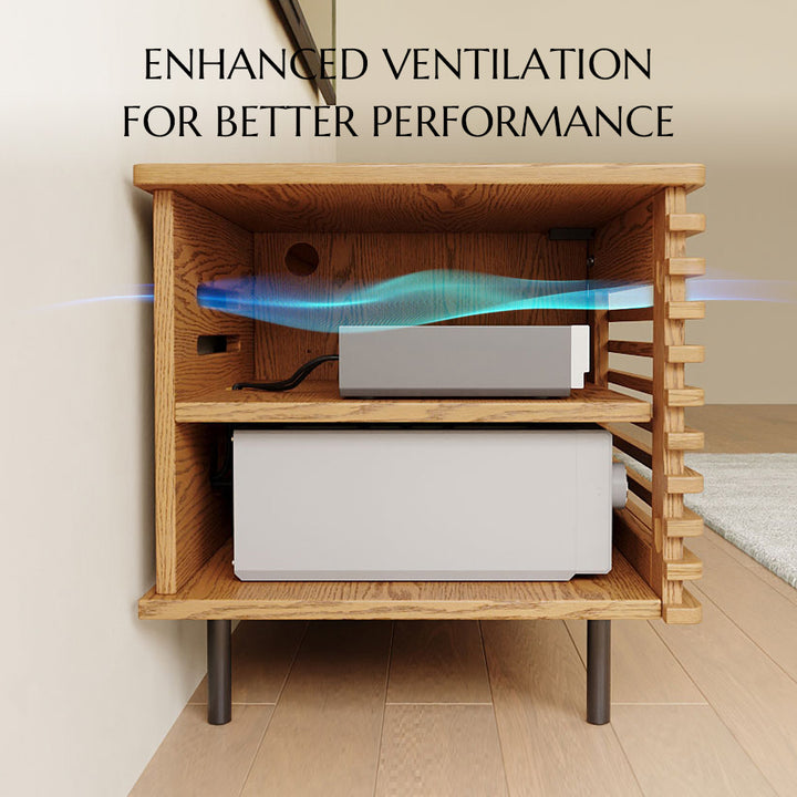 Ravelle Slatted Media Console