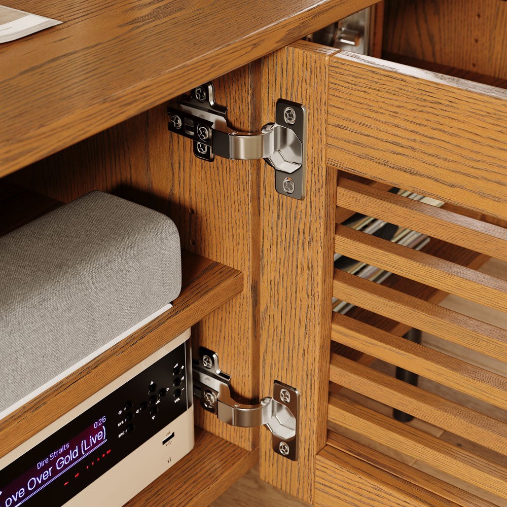 Ravelle Slatted Media Console