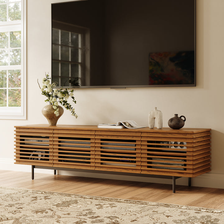 Ravelle Slatted Media Console