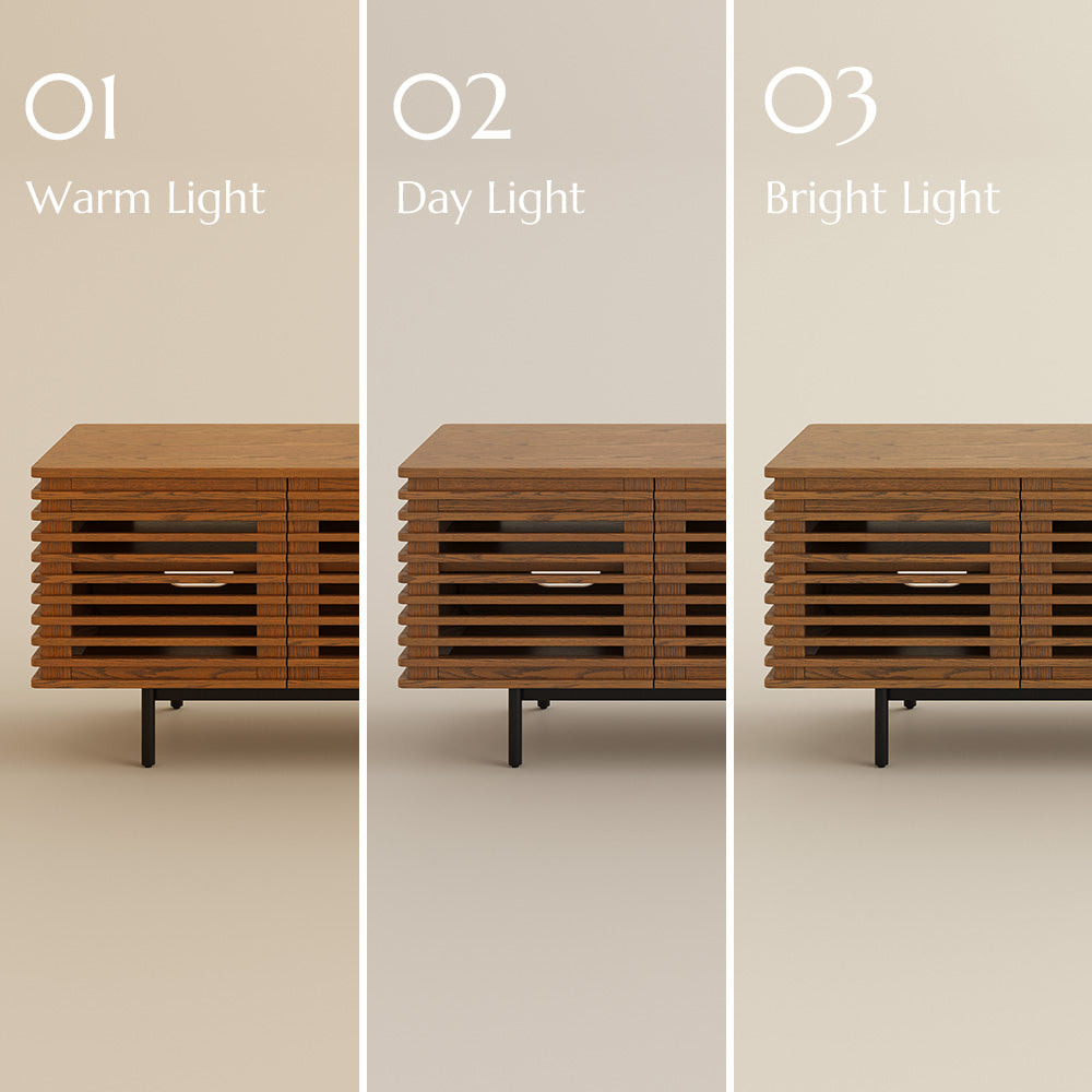 Ravelle Slatted Media Console