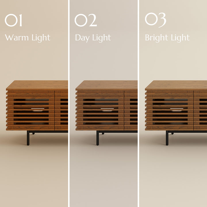 Ravelle Slatted Media Console