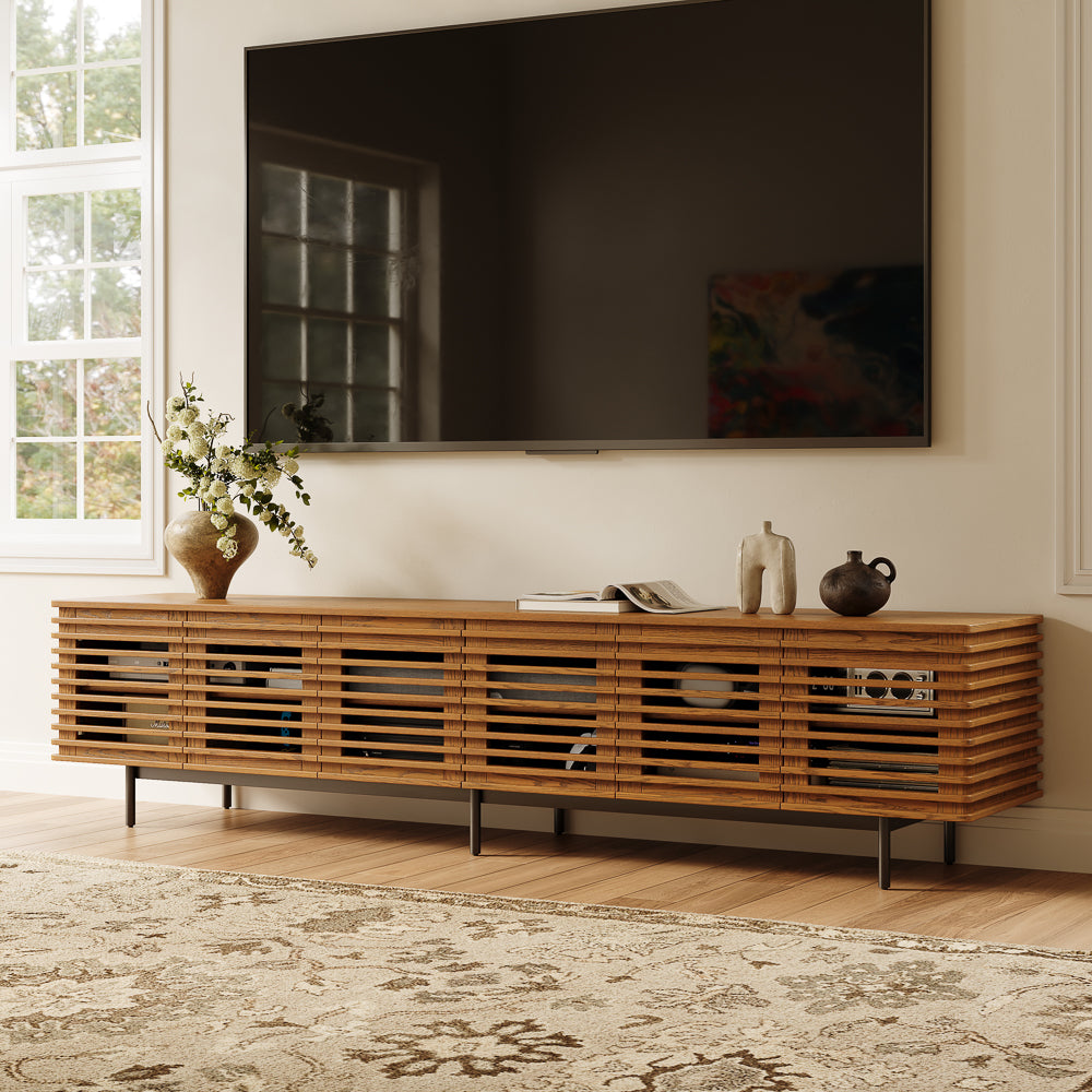 Ravelle Slatted TV Console