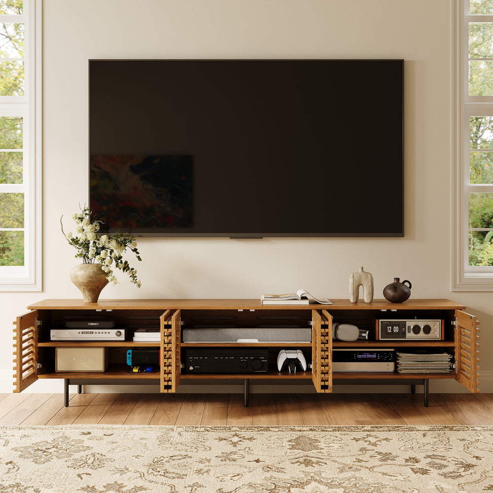 Ravelle Slatted Media Console
