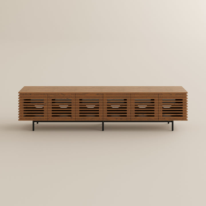 Ravelle Slatted Media Console