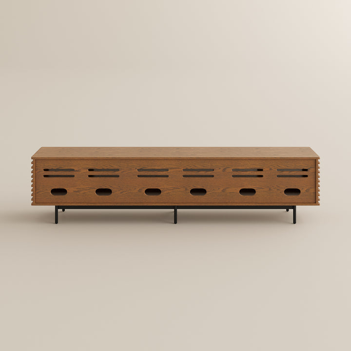 Ravelle Slatted Media Console