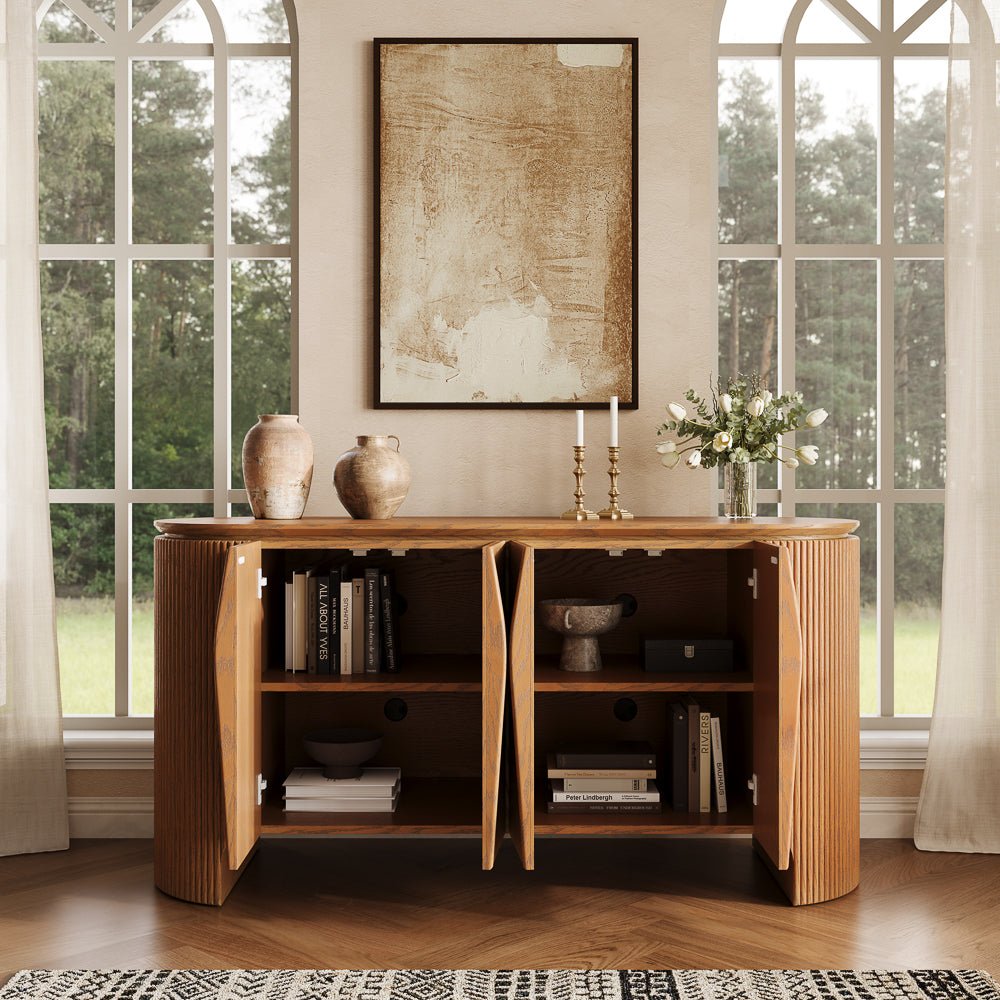 Silva Fluted Cabinet 160 cm - Exclusivia