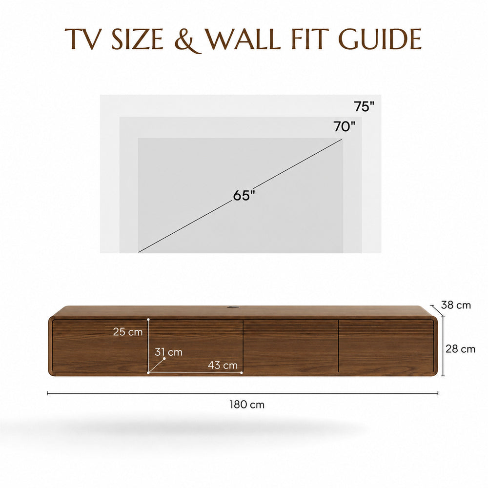 Float Mid-Century Floating TV Console