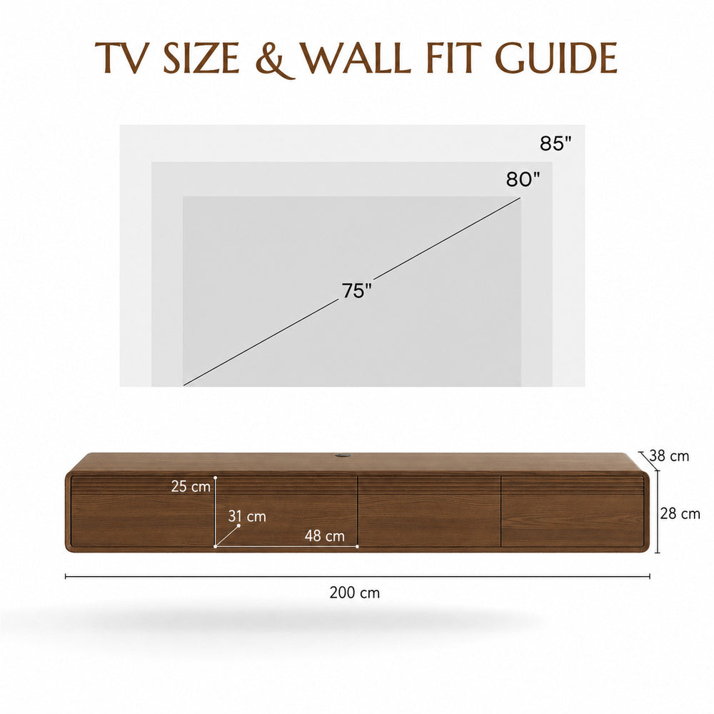 Float Mid-Century Floating TV Console