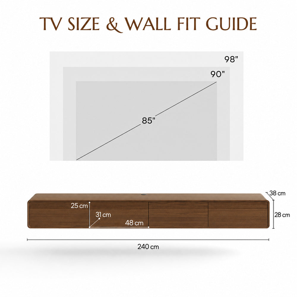 Float Mid-Century Floating TV Console