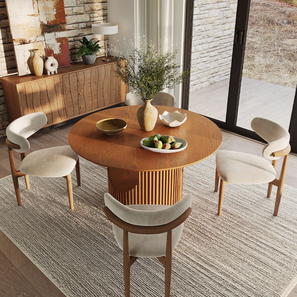 Marlowe Fluted Round Dining Table