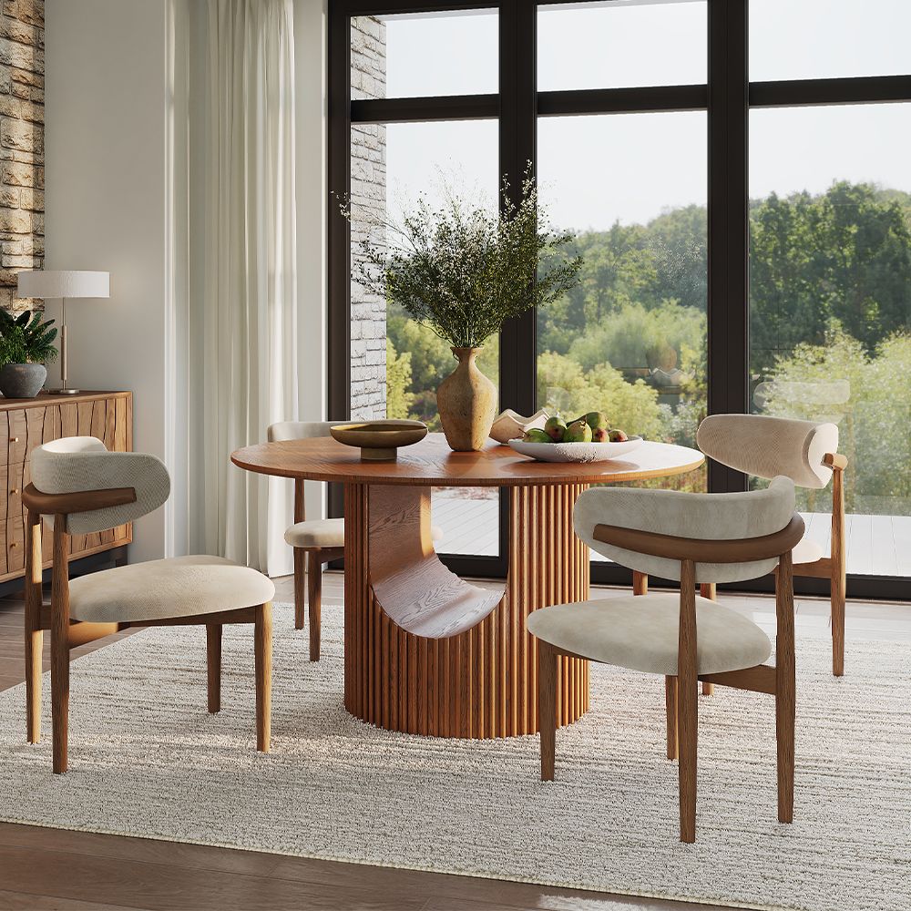 Marlowe Fluted Round Dining Table
