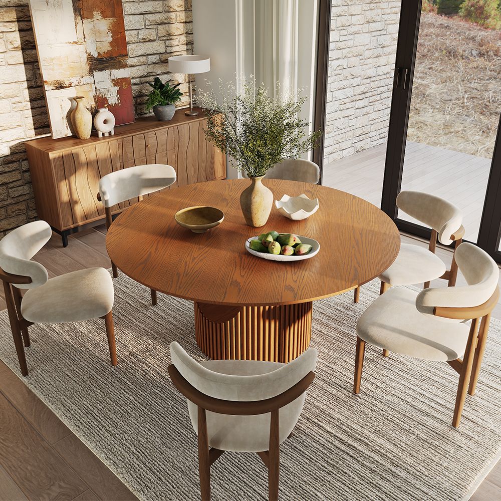 Marlowe Fluted Round Dining Table