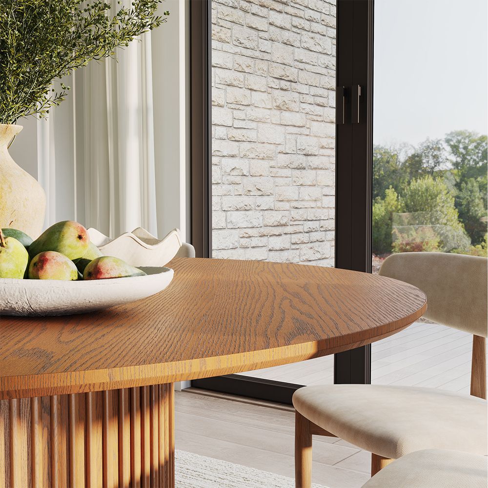 Marlowe Fluted Round Dining Table