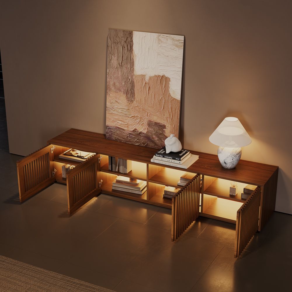 Aeolus Modern Wood TV Stand