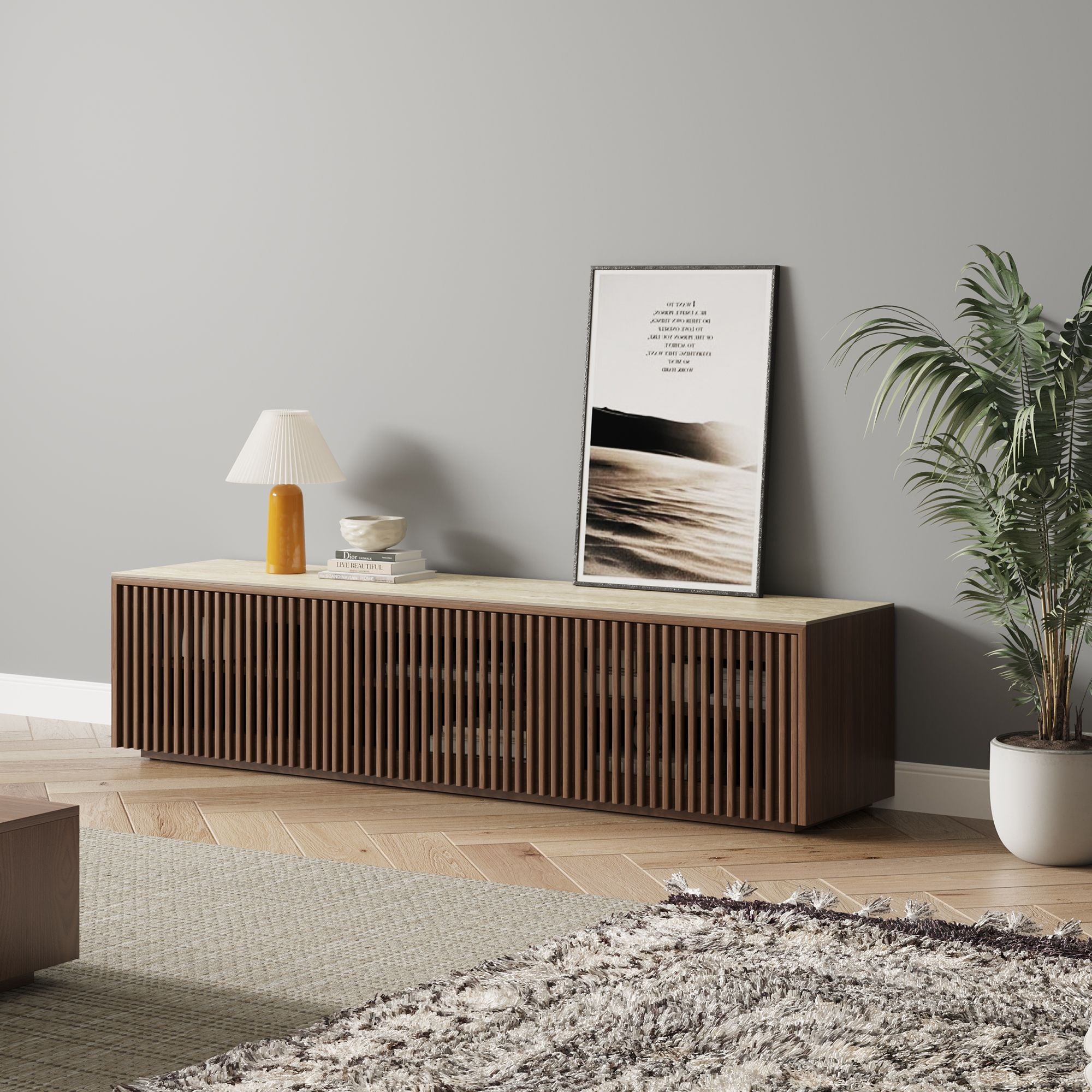 Aeolus Modern Wood TV Stand