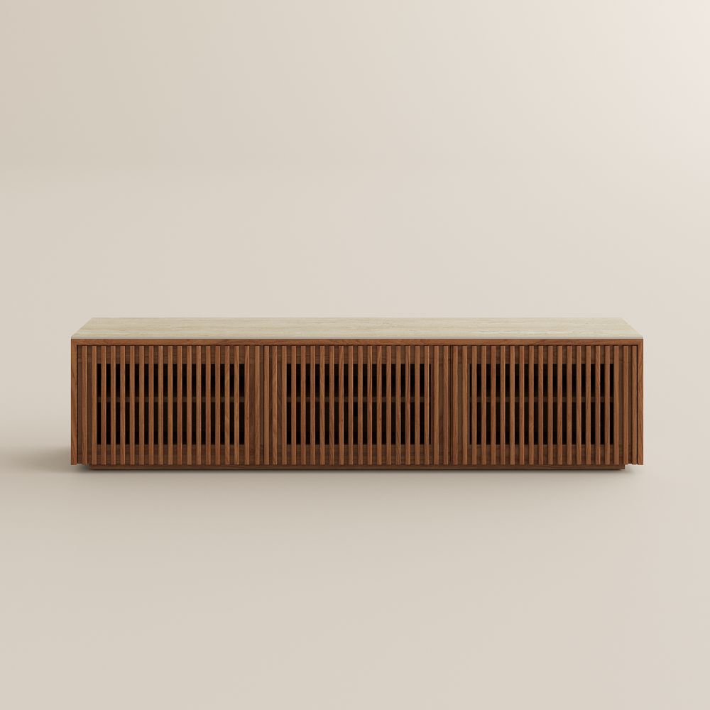 Aeolus Modern Wood TV Stand