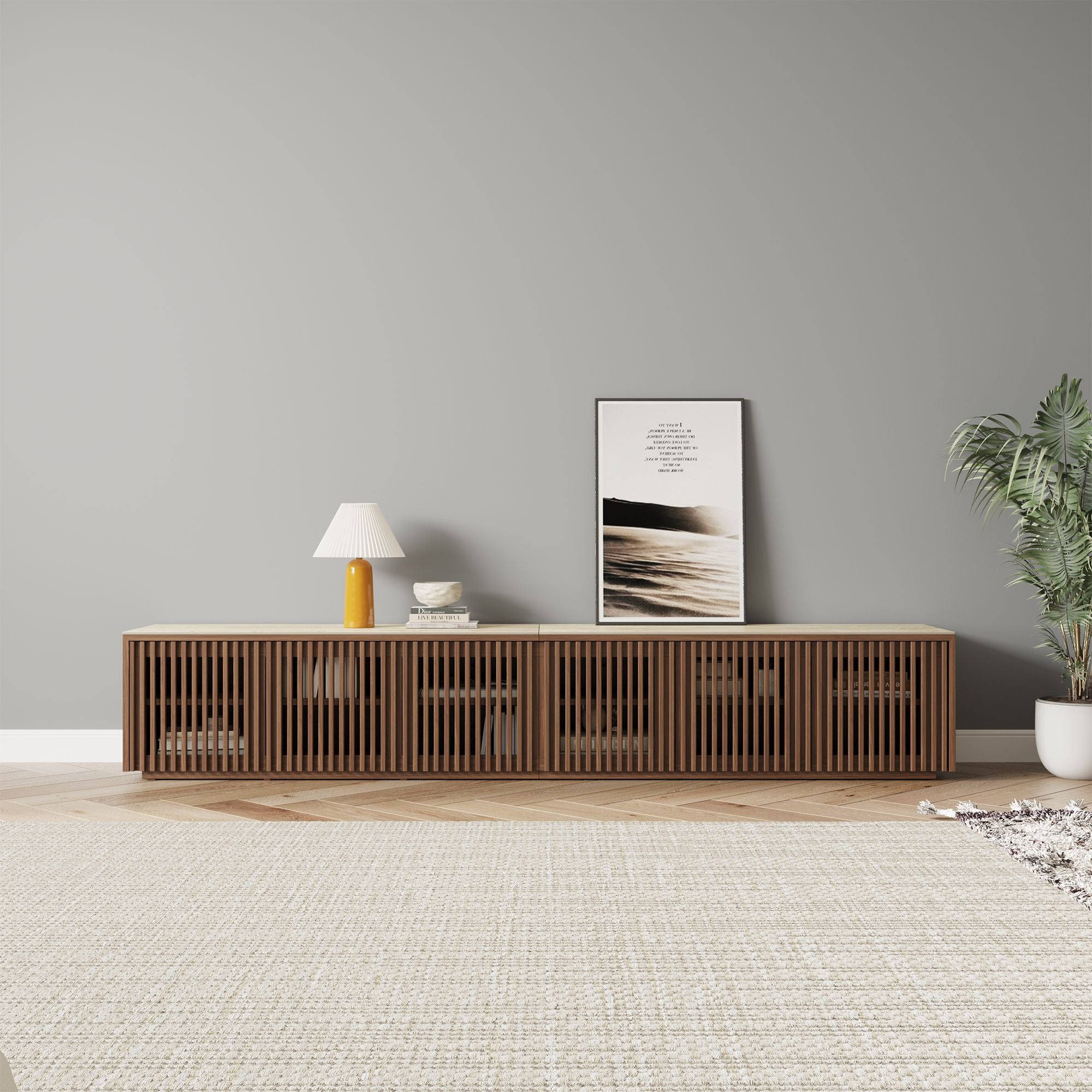 Aeolus Modern Wood TV Stand
