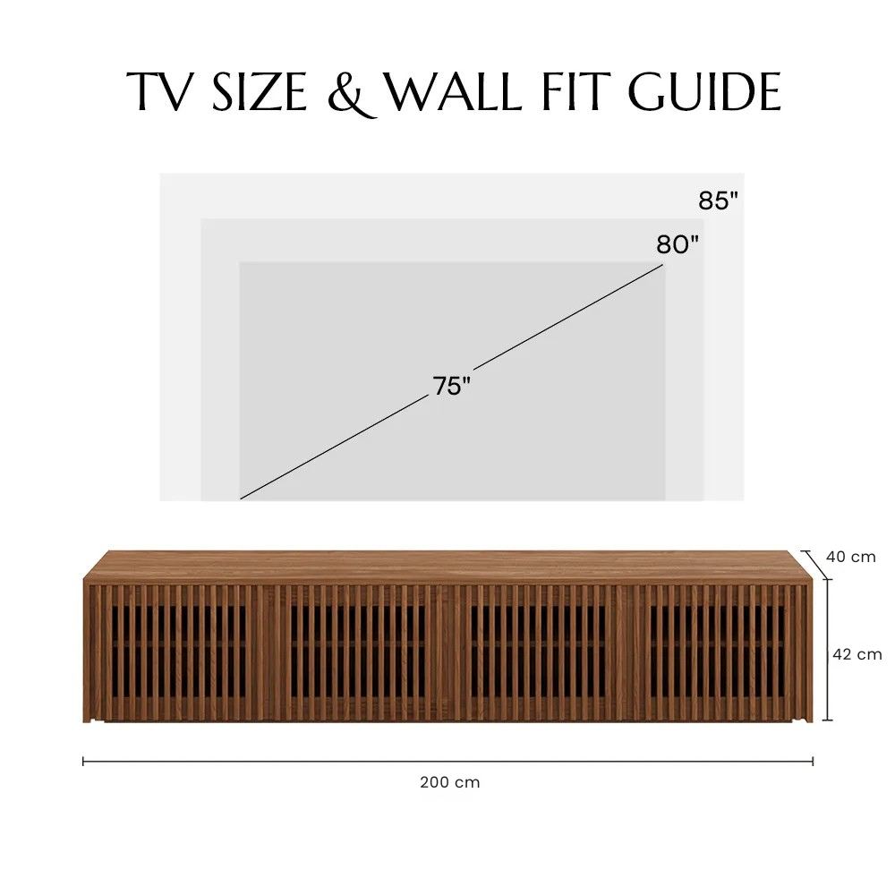 Aeolus Modern Wood TV Stand
