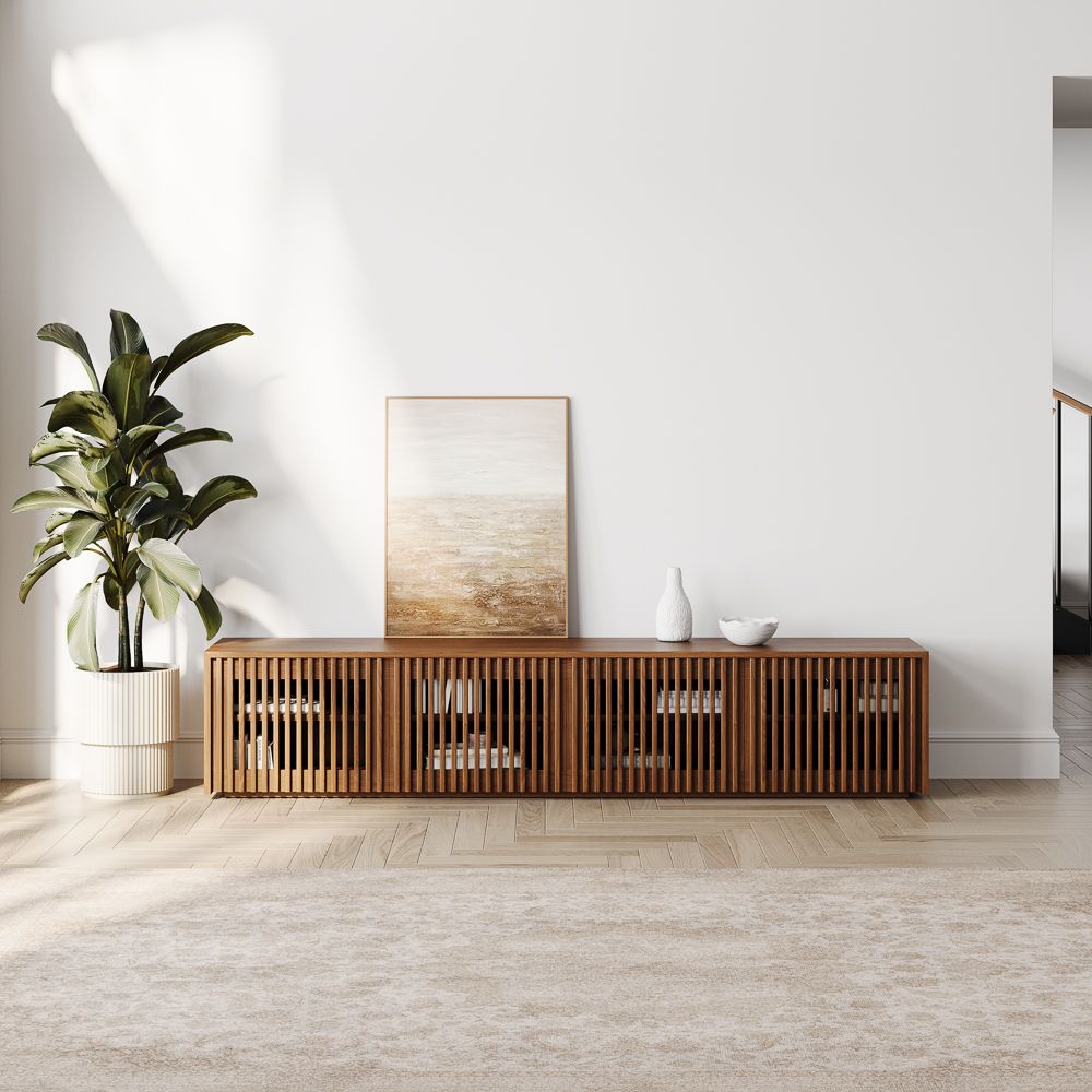 Aeolus Modern Wood TV Stand