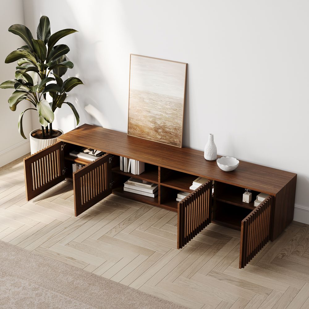 Aeolus Modern Wood TV Stand