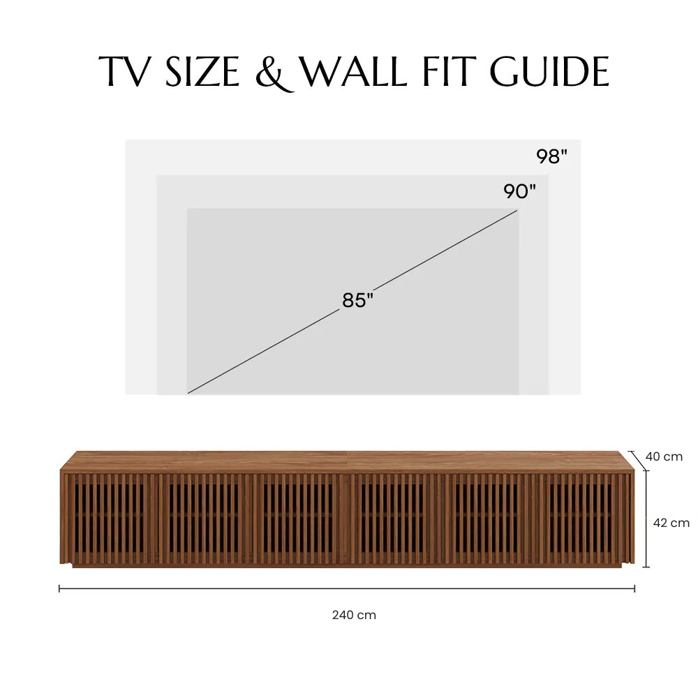 Aeolus Modern Wood TV Stand