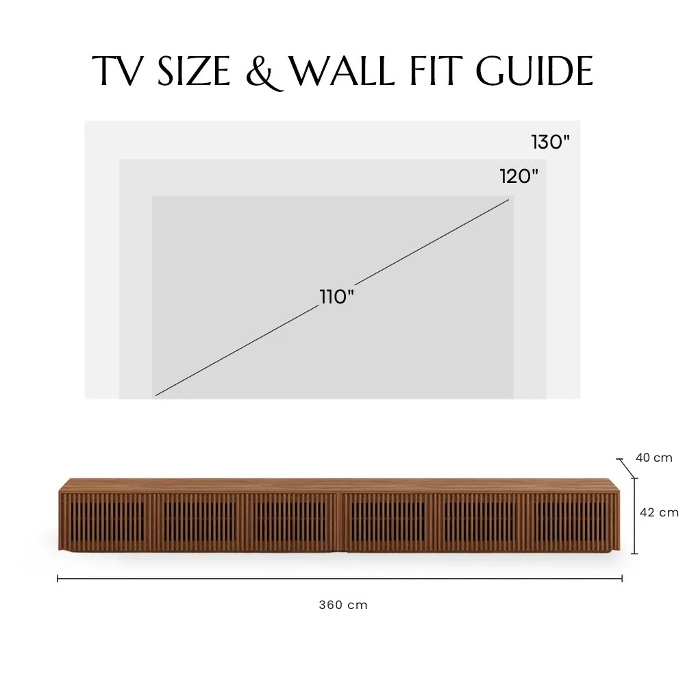 Aeolus Modern Wood TV Stand