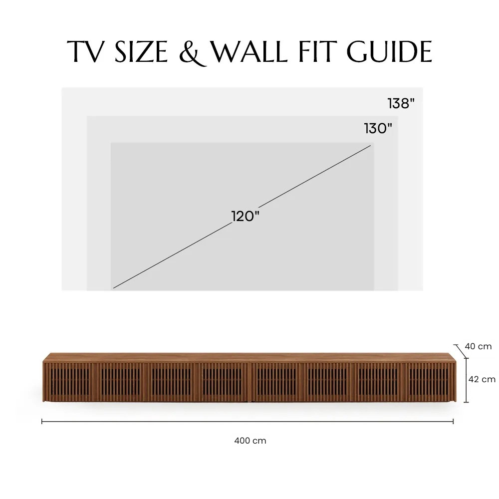 Aeolus Modern Wood TV Stand