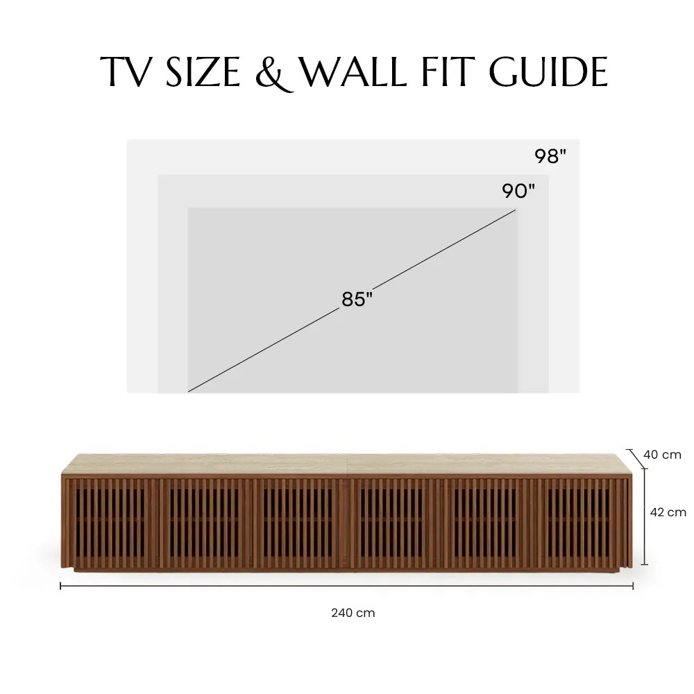 Aeolus Modern Wood TV Stand