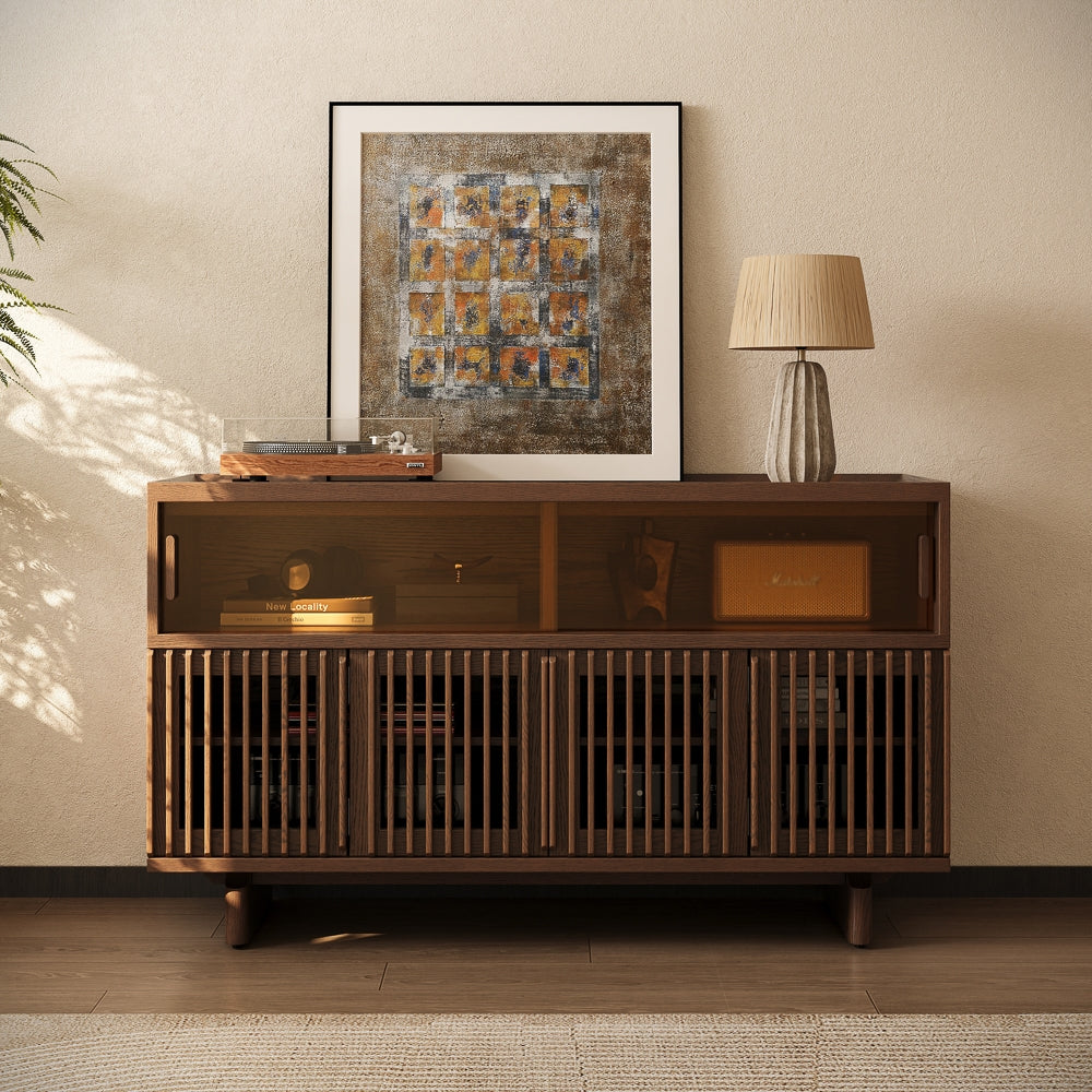 Ravelle Fluted LED Media Console