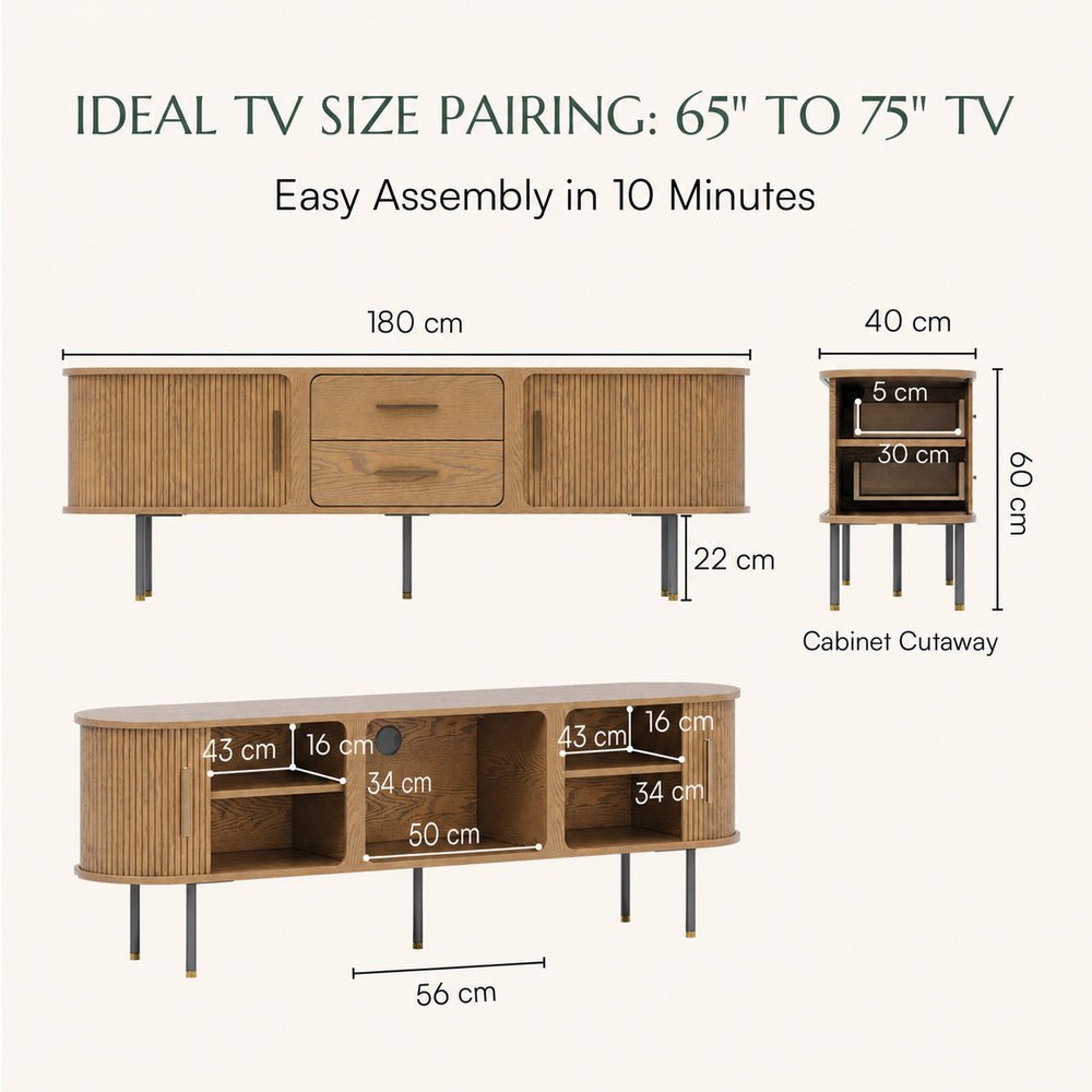 Eos Mid-Century Modern TV Stand - Exclusivia