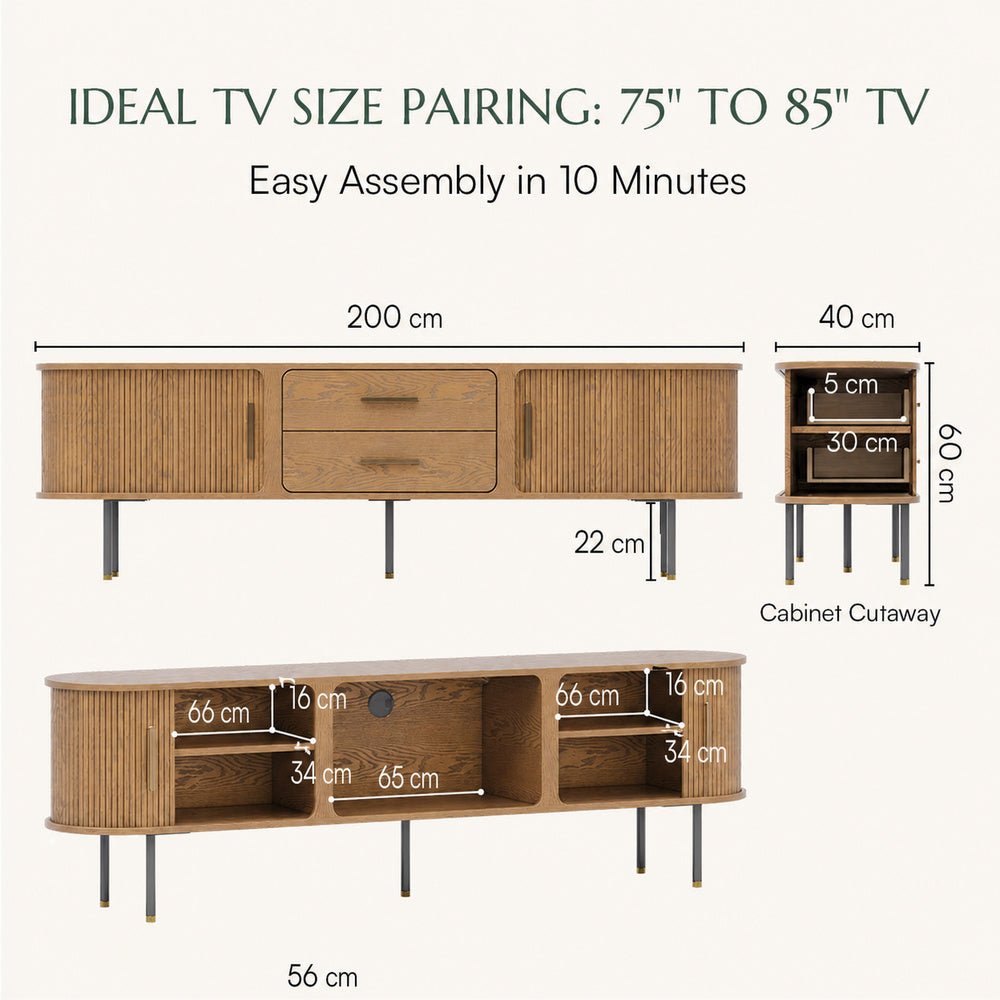 Eos Mid-Century Modern TV Stand - Exclusivia
