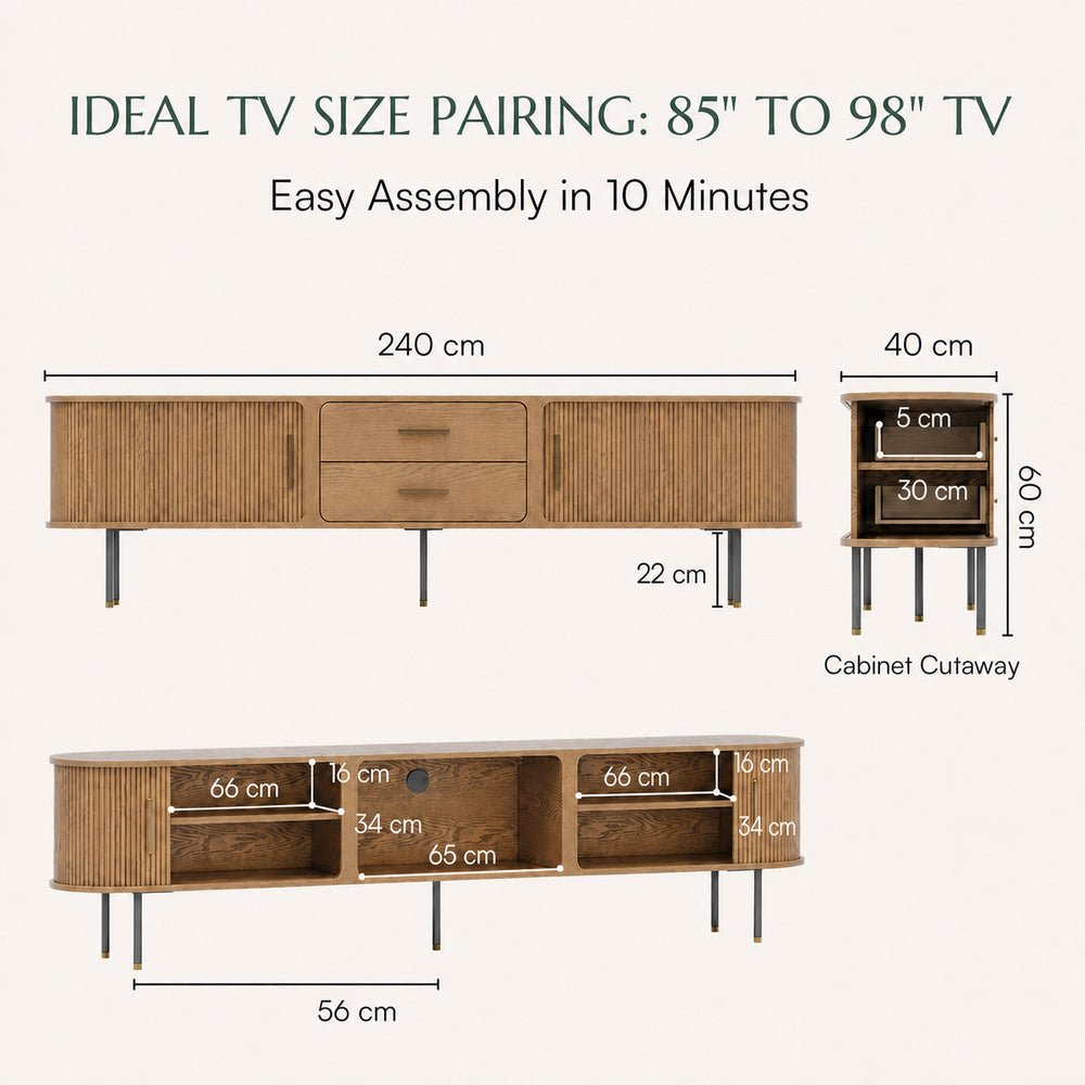 Eos Mid-Century Modern TV Stand - Exclusivia