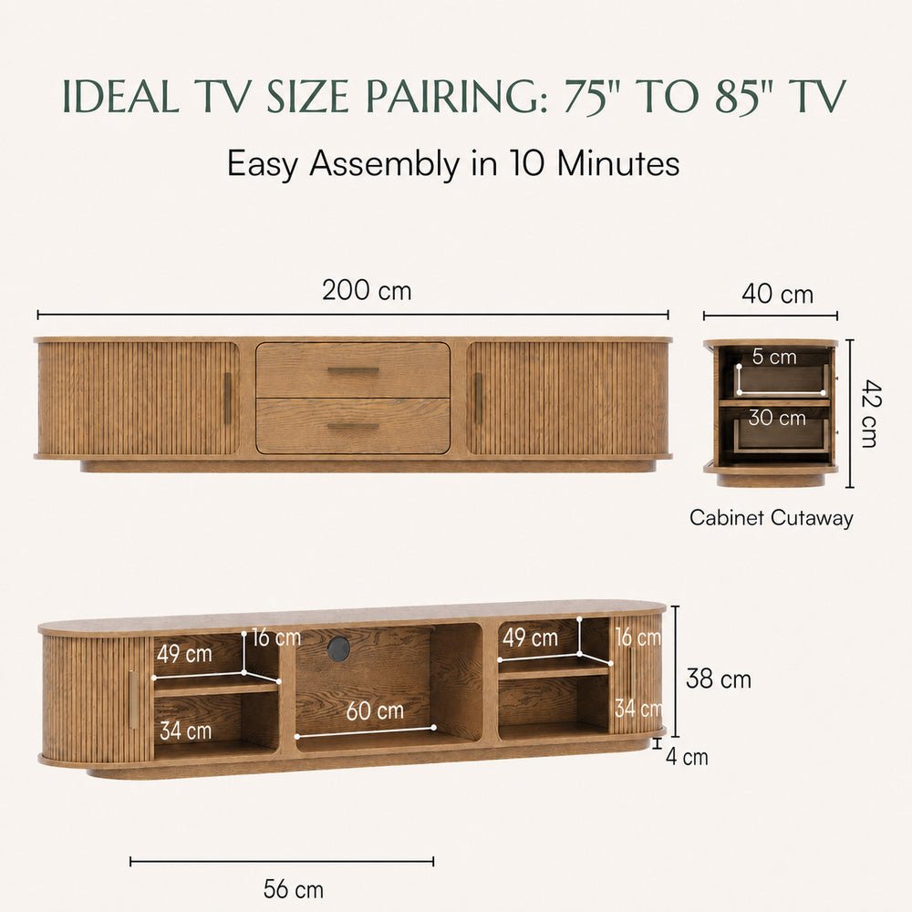 Eos Mid-Century Modern TV Stand - Exclusivia