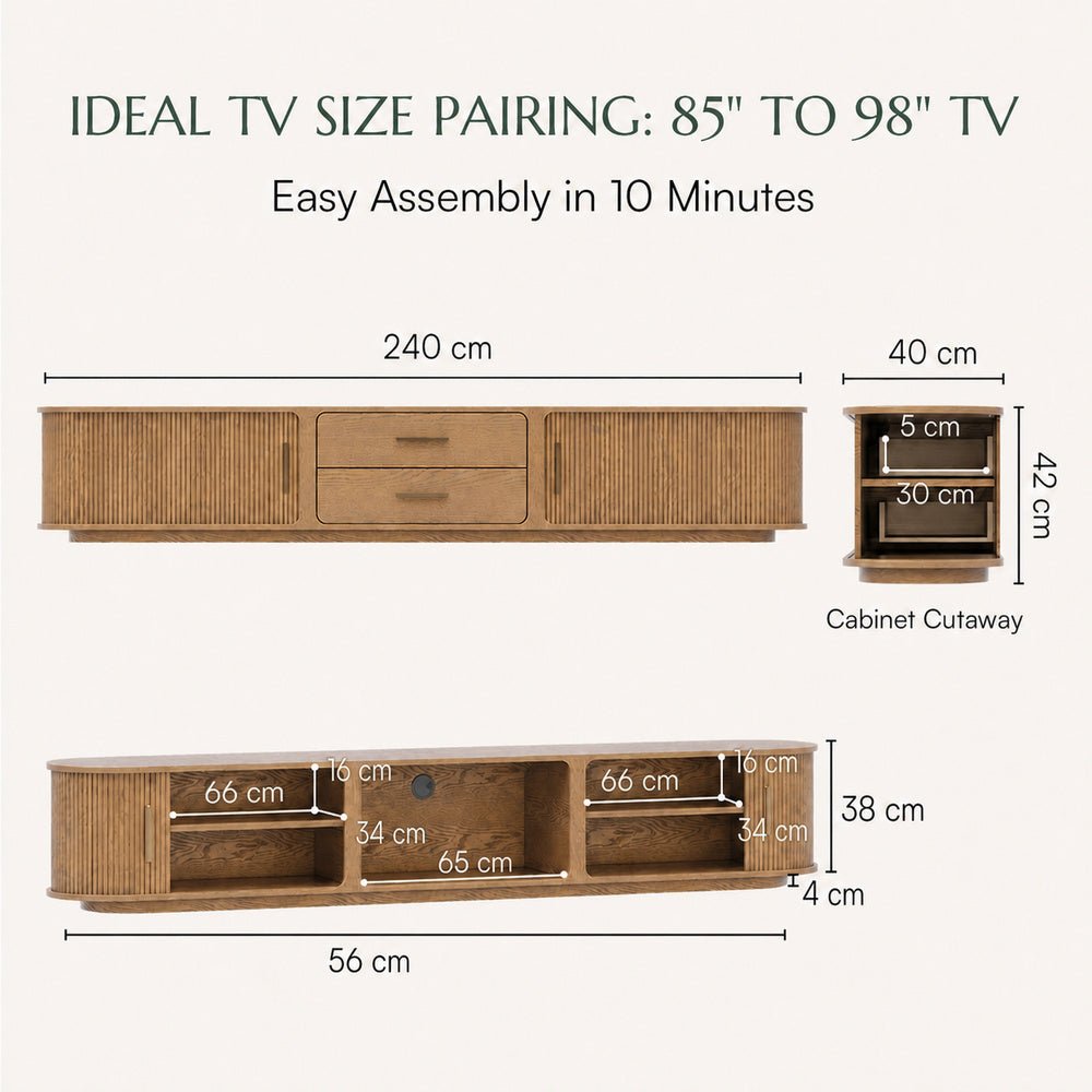 Eos Mid-Century Modern TV Stand - Exclusivia