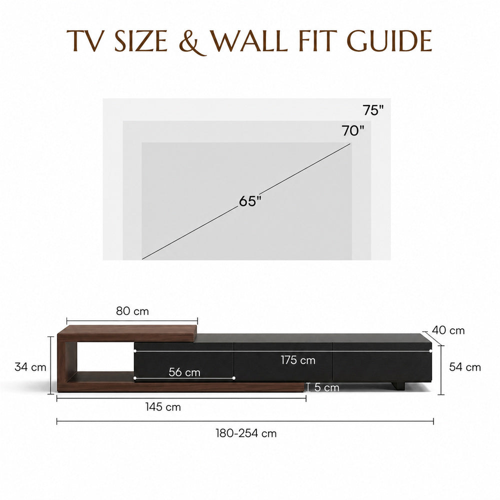Soltera 155–238 cm Retractable Media Console