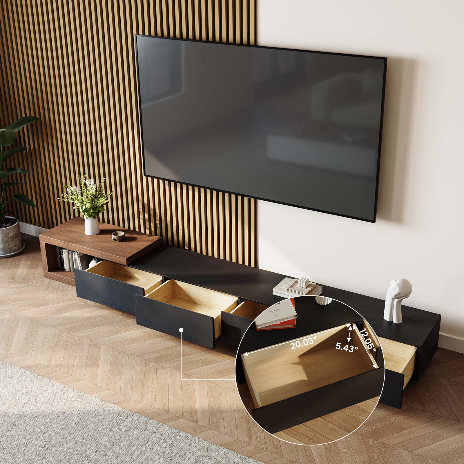 Soltera 155–238 cm Retractable Media Console