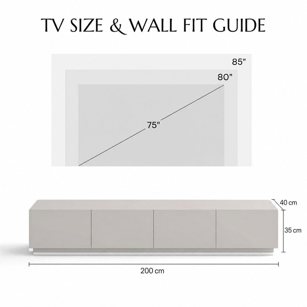 Noir Modern Drawer TV Console