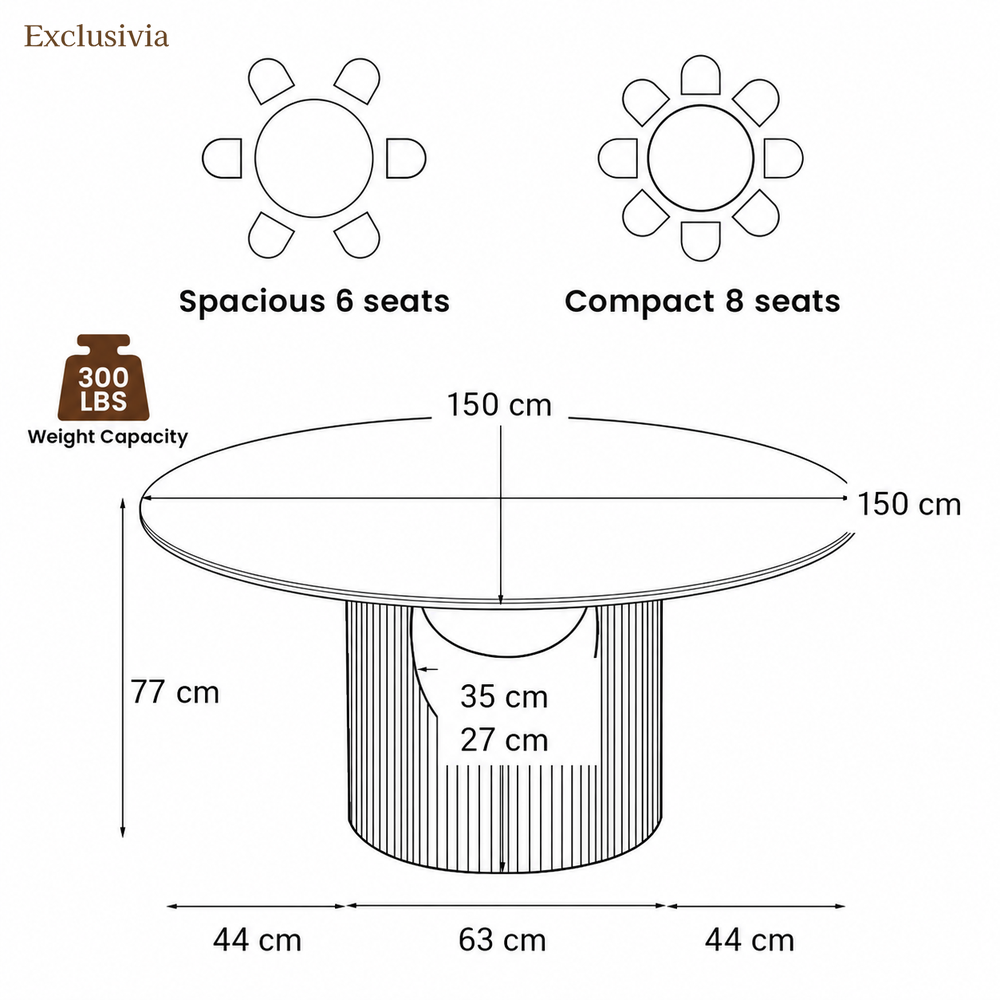Silva Round Sintered Stone Dining Table